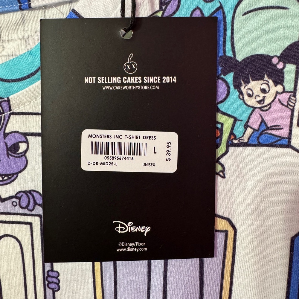 Monsters Inc Graphic T-Shirt Dress- sold out in stores - Picture 6 of 7